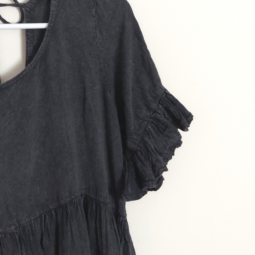Distressed Ruffle Dress size Medium - Picture 2 of 7